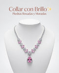 Collar Elegante con Cristal Rosado
